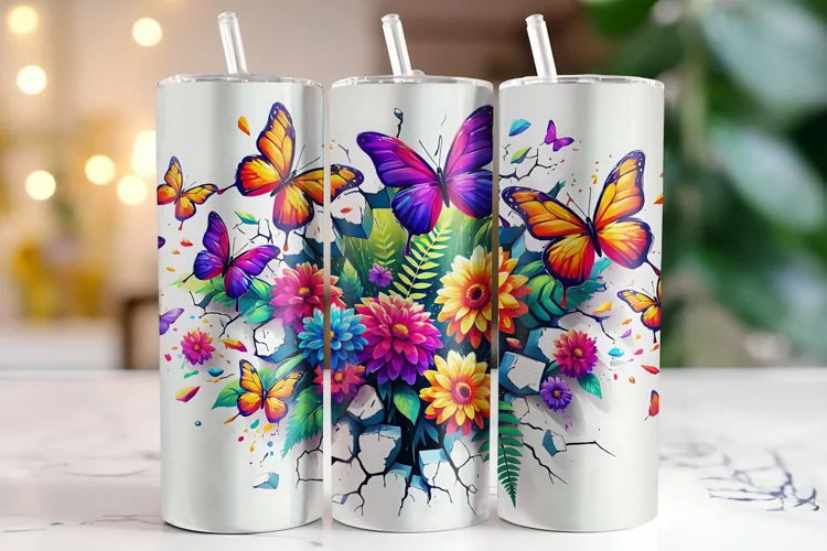 Flowers Tumbler Wrap | Sublimation | Tumblers