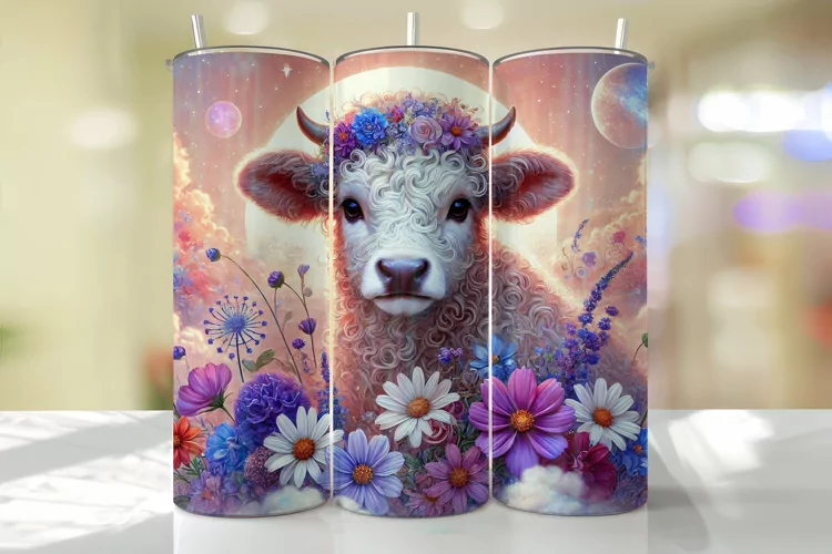 Highland Cow Tumbler Wrap | Sublimation | Tumblers