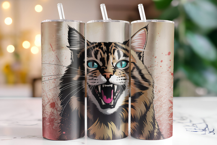 Cat Tumbler Wrap | Sublimation | Tumblers
