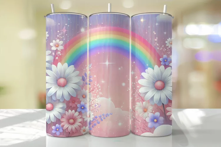 Rainbow Tumbler Wrap | Sublimation | Tumblers