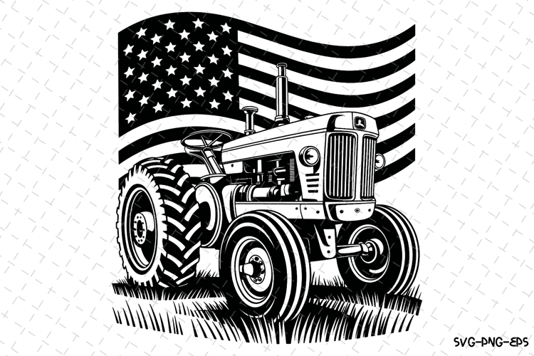 USA Tractor Svg Design | Svg Cut Files | Cricut