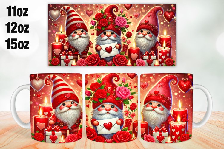 Happy Valentine Day Mug Wrap Sublimation 11oz, 12oz, 15oz