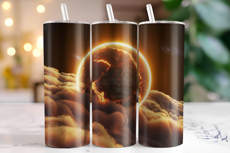 Fire Planet Tumbler Wrap | Sublimation | Tumblers