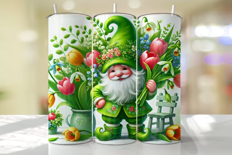 Gnome Tumbler Wrap | Sublimation | Tumblers example image 1