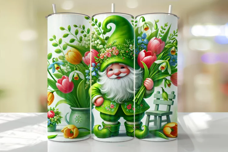Gnome Tumbler Wrap | Sublimation | Tumblers
