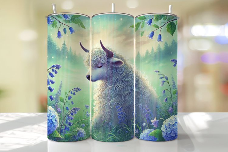 Bull Tumbler Wrap | Sublimation | Tumblers example image 1