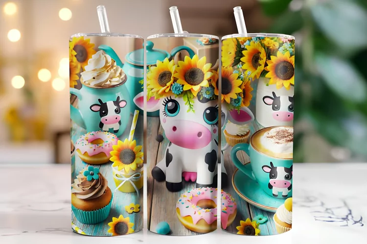 Cow Tumbler Wrap | Sublimation | Tumblers