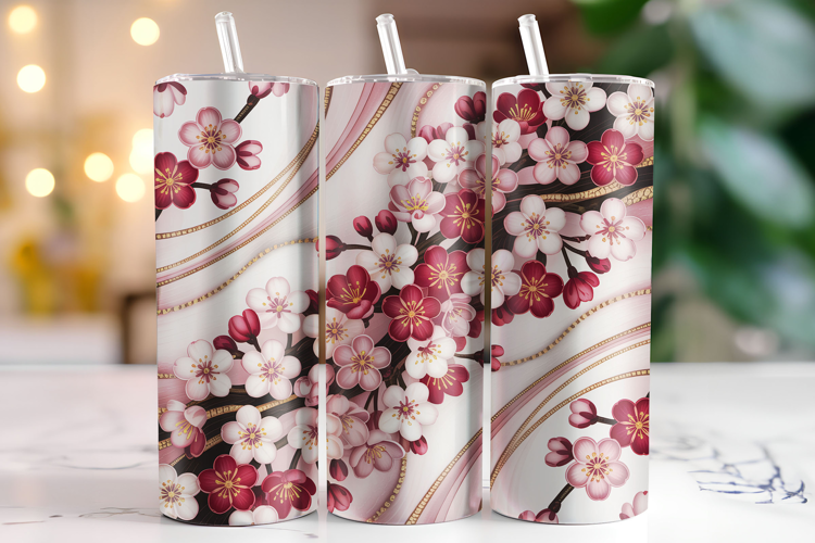 Flowers Tumbler Wrap | Sublimation | Tumblers
