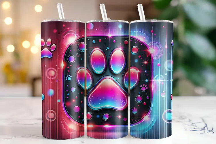Paws Tumbler Wrap | Sublimation | Tumblers