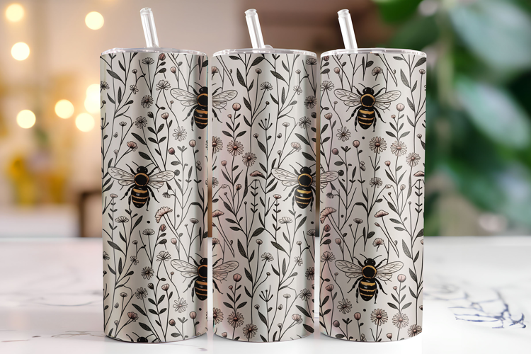 Bees Tumbler Wrap | Sublimation | Tumblers