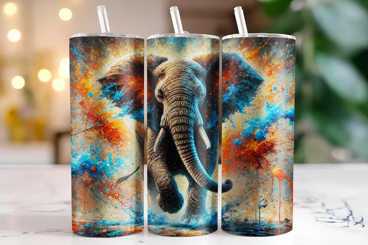 Elephant Tumbler Wrap | Sublimation | Tumblers
