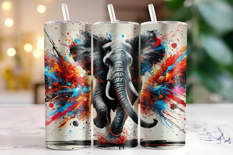 Elephant Tumbler Wrap | Sublimation | Tumblers