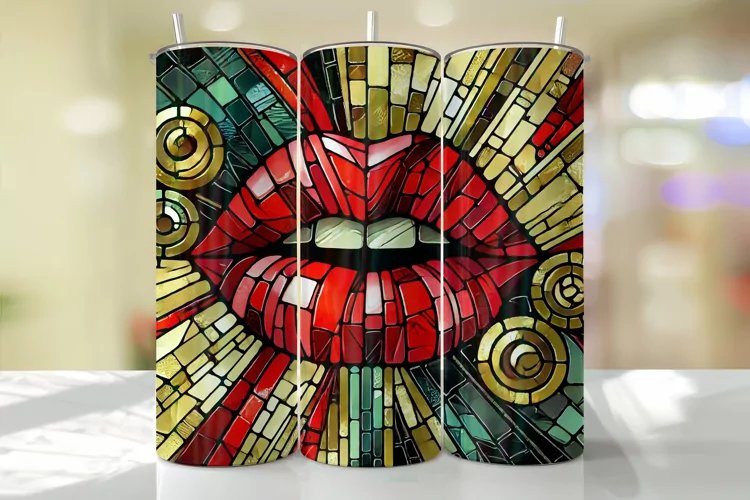 Lips Tumbler Wrap | Sublimation | Tumblers