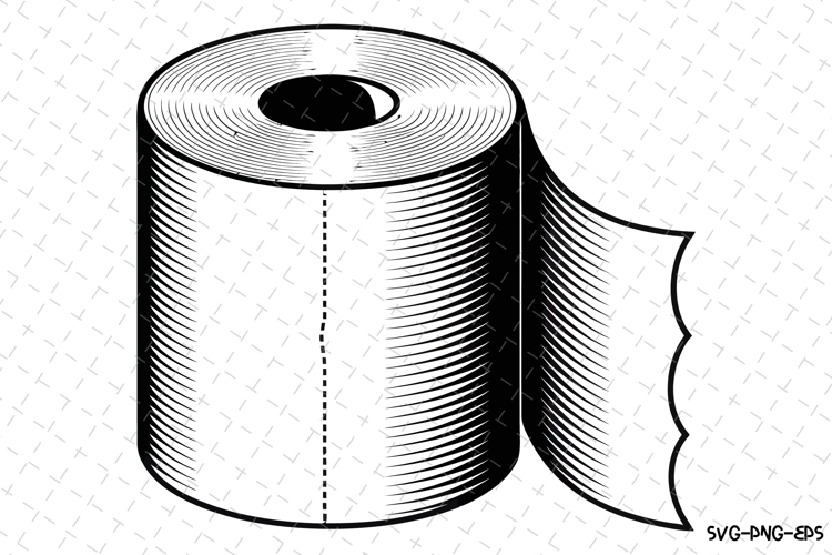 Tissue Roll Svg Design | Svg Cut Files | Digital Download