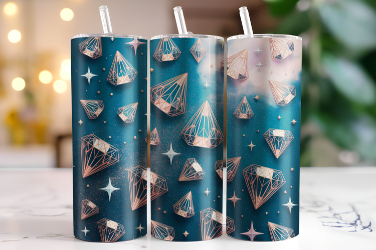 Diamond Tumbler Wrap | Sublimation | Tumblers