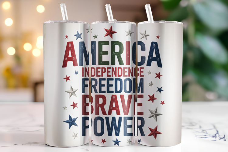 America Independence 4th of July Tumbler Wrap | Sublimation