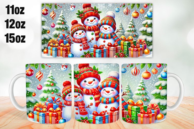 Christmas Mug Wrap Sublimation 11oz, 12oz, 15oz