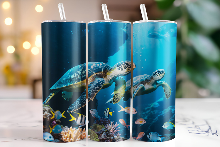 Turtle Tumbler Wrap | Sublimation | Tumblers