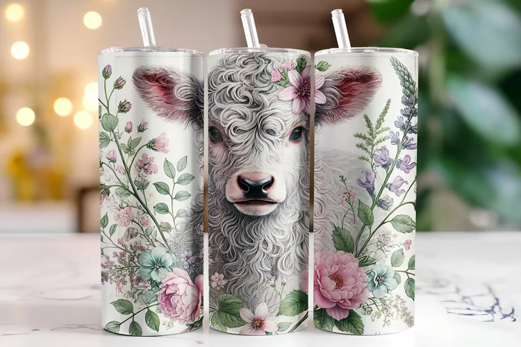 Highland Cow Tumbler Wrap | Sublimation | Tumblers