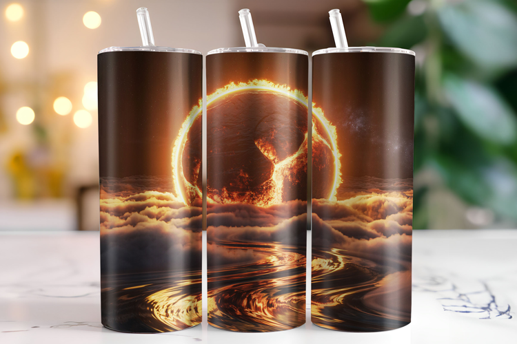 Fire Planet Tumbler Wrap | Sublimation | Tumblers