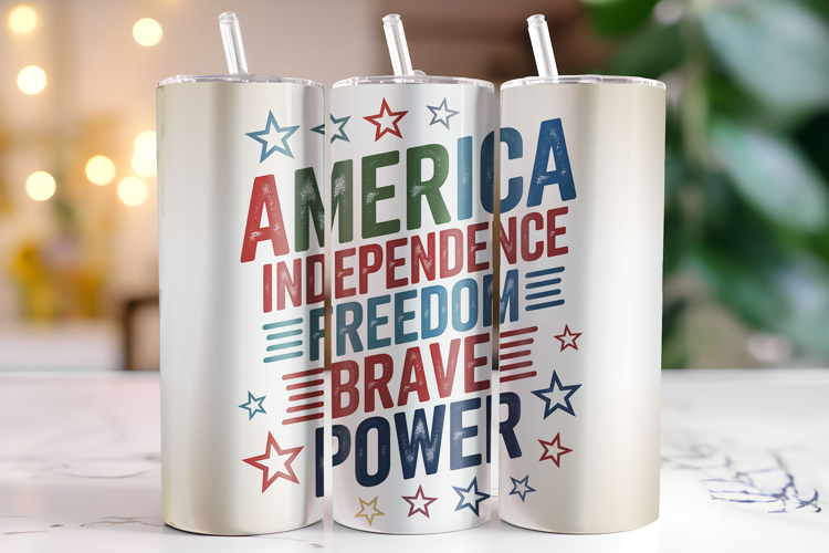 America Independence 4th of July Tumbler Wrap | Sublimation