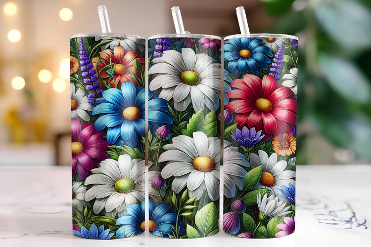 Flower Tumbler Wrap | Sublimation | Tumblers