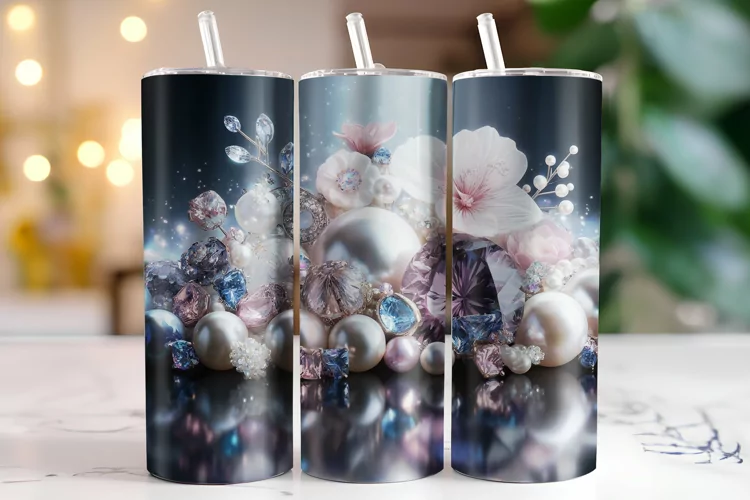 Flowers Tumbler Wrap | Sublimation | Tumblers