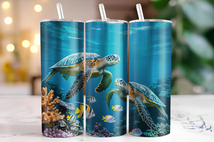 Turtle Tumbler Wrap | Sublimation | Tumblers