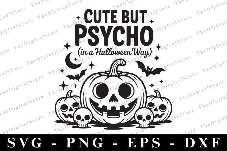 Cute but Psycho Svg | Halloween Svg | Cricut