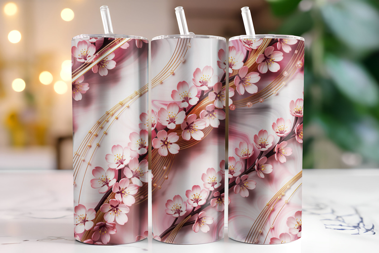 Flowers Tumbler Wrap | Sublimation | Tumblers