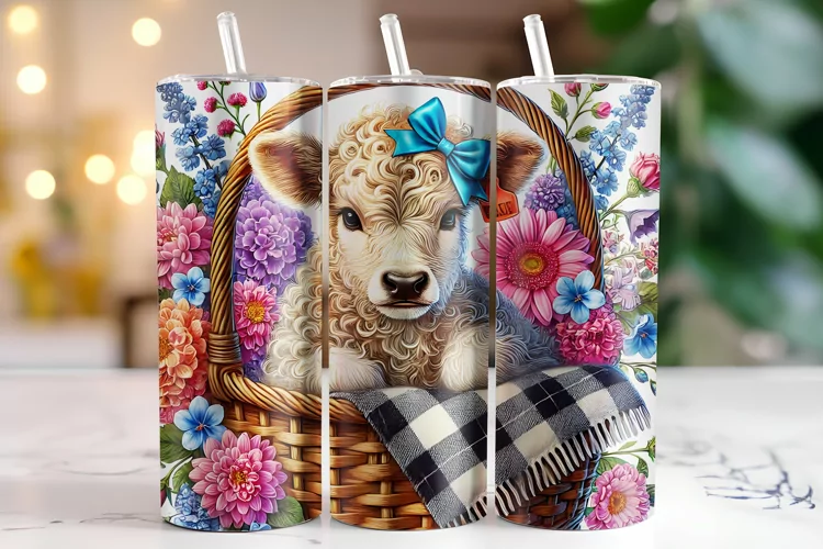 Highland Cow Tumbler Wrap | Sublimation | Tumblers