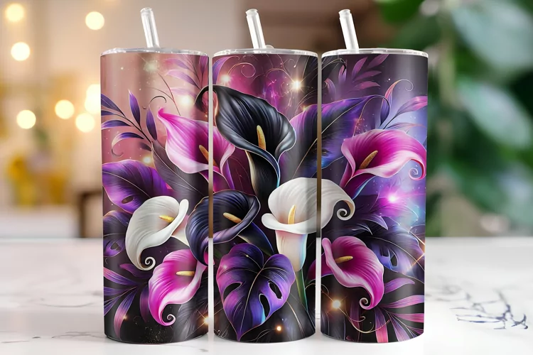 Flowers Tumbler Wrap | Sublimation | Tumblers