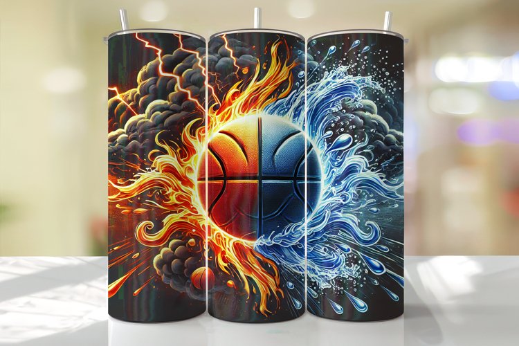 Basketball Tumbler Wrap | Sublimation | Tumblers example image 1