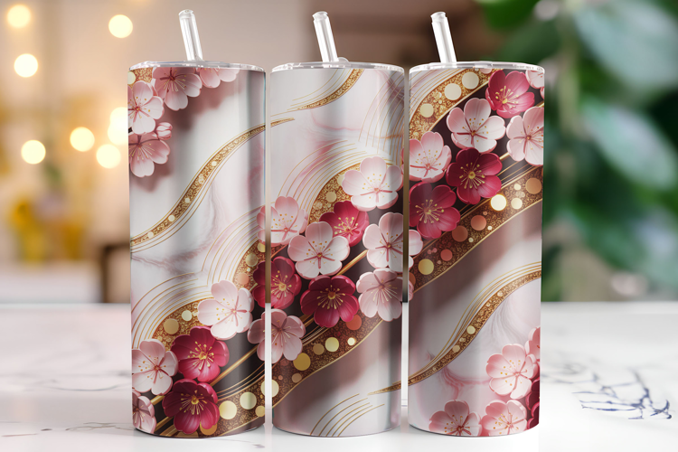 Flowers Tumbler Wrap | Sublimation | Tumblers