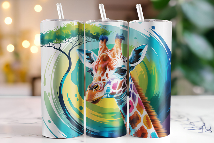 Giraffe Tumbler Wrap | Sublimation | Tumblers