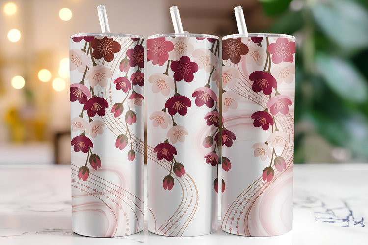 Flowers Tumbler Wrap | Sublimation | Tumblers