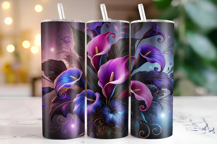 Flowers Tumbler Wrap | Sublimation | Tumblers