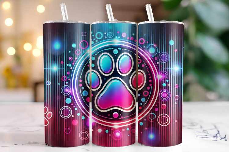 Paw Tumbler Wrap | Sublimation | Tumblers example image 1