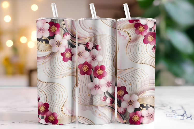 Flowers Tumbler Wrap | Sublimation | Tumblers