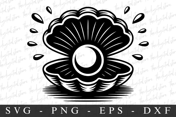 Pearl in Clamshell SVG | SVG Cut files | Cricut