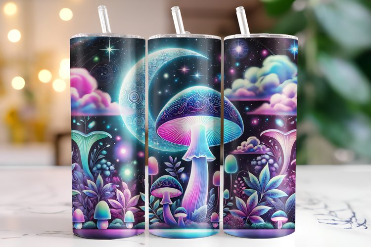 Mushroom Tumbler Wrap | Sublimation | Tumblers example image 1