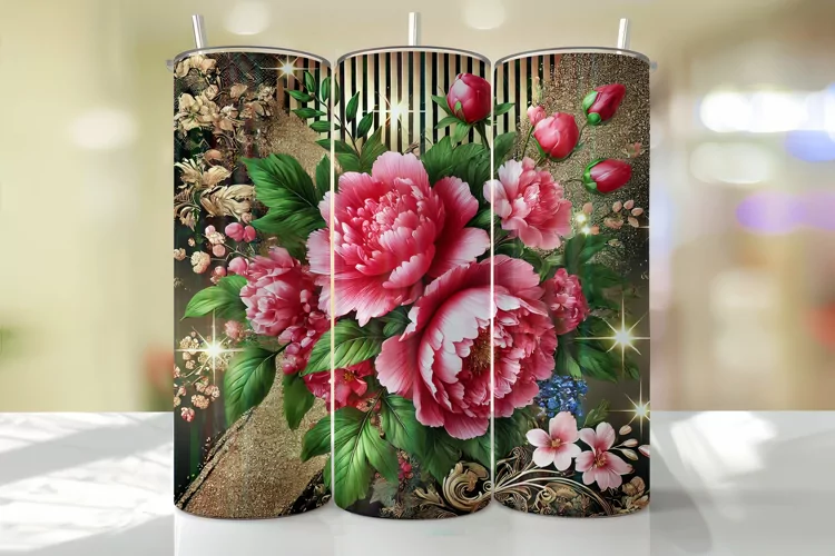 Flowers Tumbler Wrap | Sublimation | Tumblers