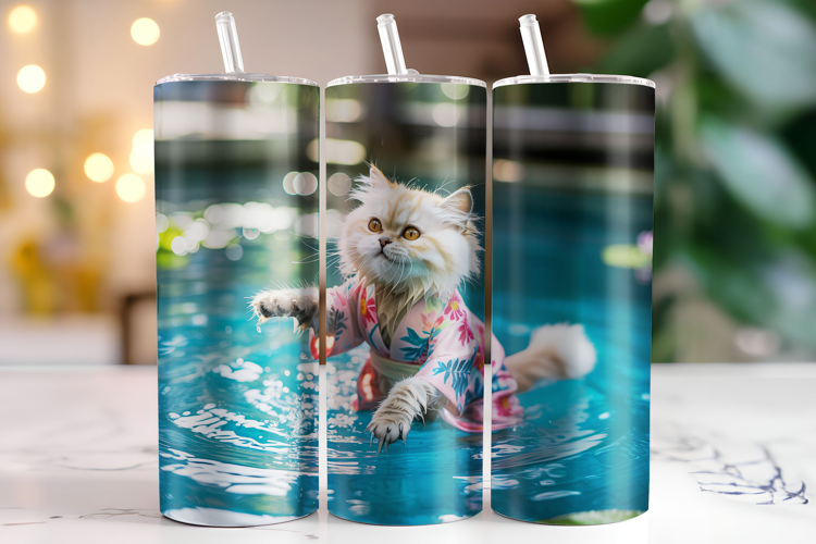 Cat Tumbler Wrap | Sublimation | Tumblers
