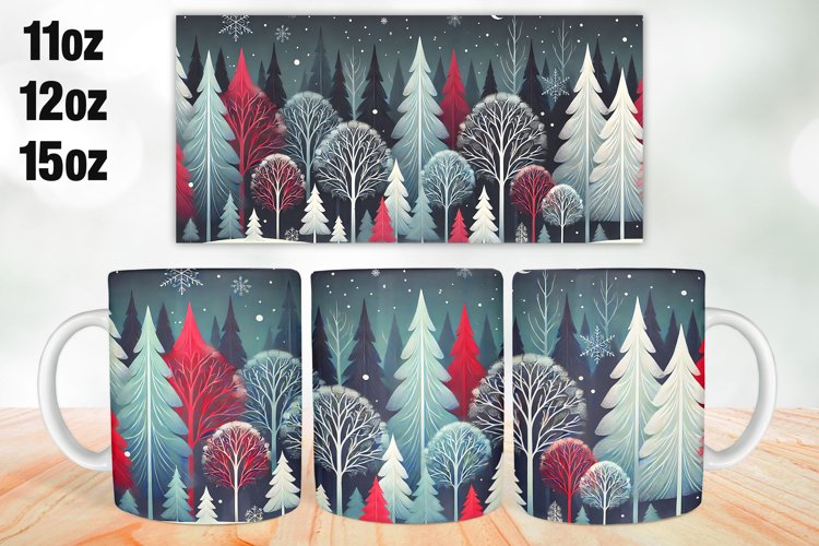 Christmas Mug Wrap Sublimation 11oz, 12oz, 15oz