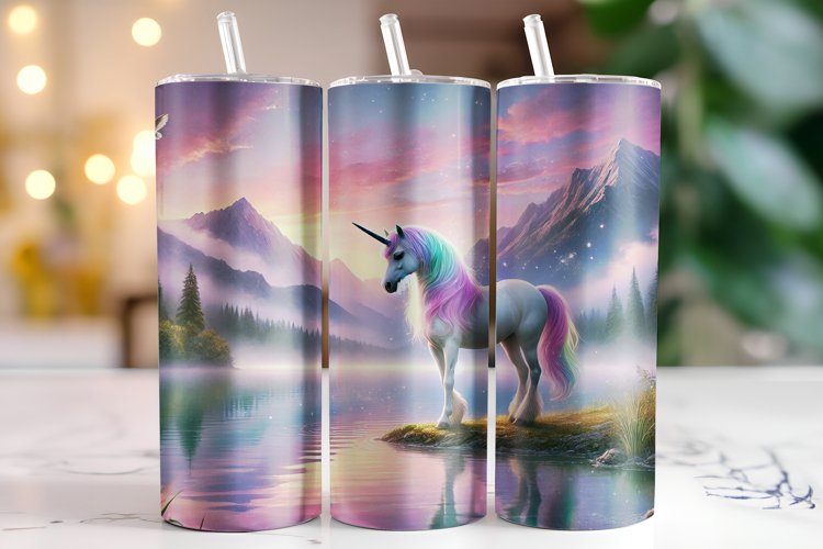 Unicorn Tumbler Wrap | Sublimation | Tumblers example image 1