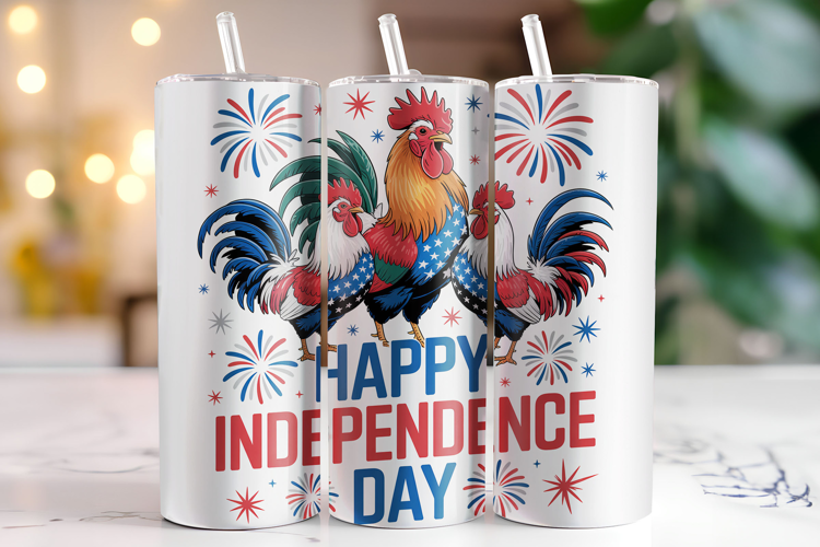Happy Independence Day Tumbler Wrap | Sublimation | Tumbler
