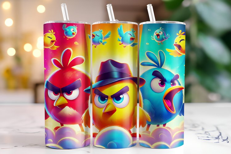 Angry Bird 20oz Tumbler Wrap Sublimation