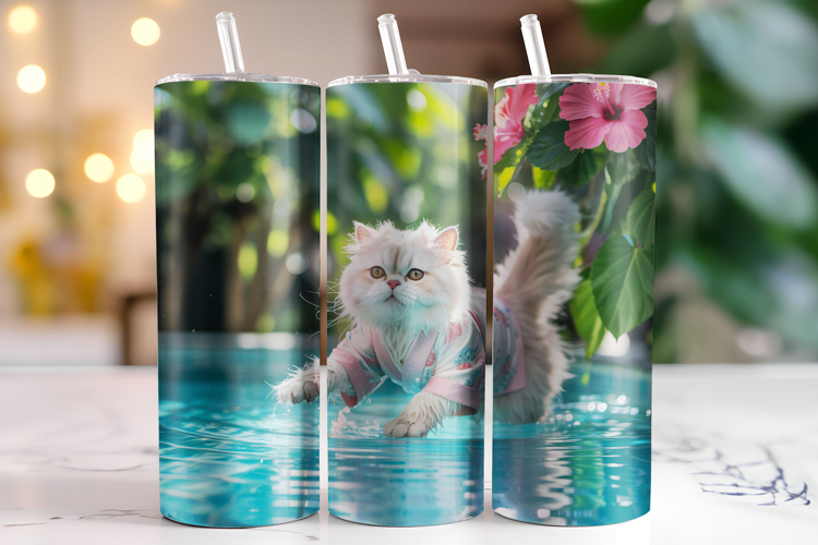 Cat Tumbler Wrap | Sublimation | Tumblers