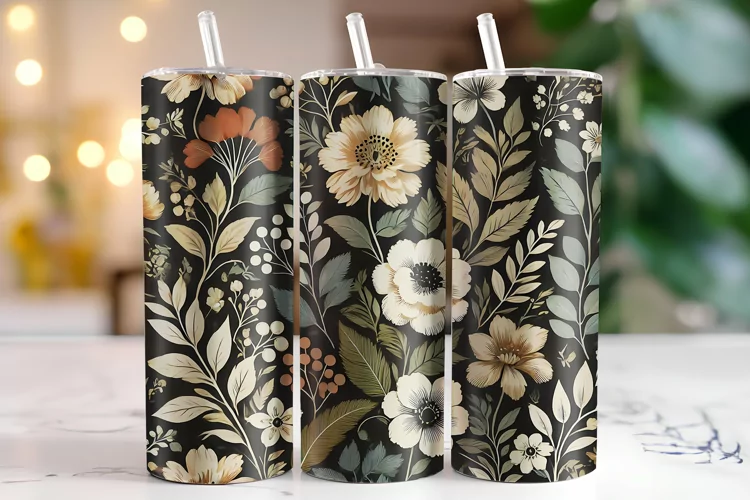 Flowers Tumbler Wrap | Sublimation | Tumblers