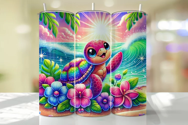 Turtle Tumbler Wrap | Sublimation | Tumblers